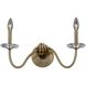 Venus 2 Light 18 inch Historic Brass Wall Sconce Wall Light