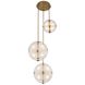 Sussex LED 44 inch Winter Brass Pendant Foyer Ceiling Light