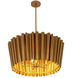 Ripple 6 Light 27.25 inch Bright Gold Leaf Pendant Ceiling Light
