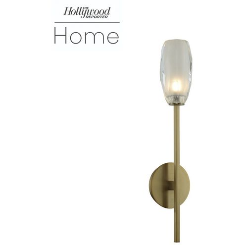 June LED 5 inch Winter Brass Bath Wall Sconce Wall Light