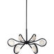 Elliptical 6 Light 44 inch Matte Black Pendant Ceiling Light