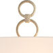 Carlyle Wall Sconce Wall Light in Champagne Silver Leaf, Off White
