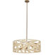 Soga 6 Light 28 inch Modern Gold and White Pendant Ceiling Light