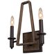 Duluth 2 Light 10 inch Satin Bronze Bath Wall Sconce Wall Light