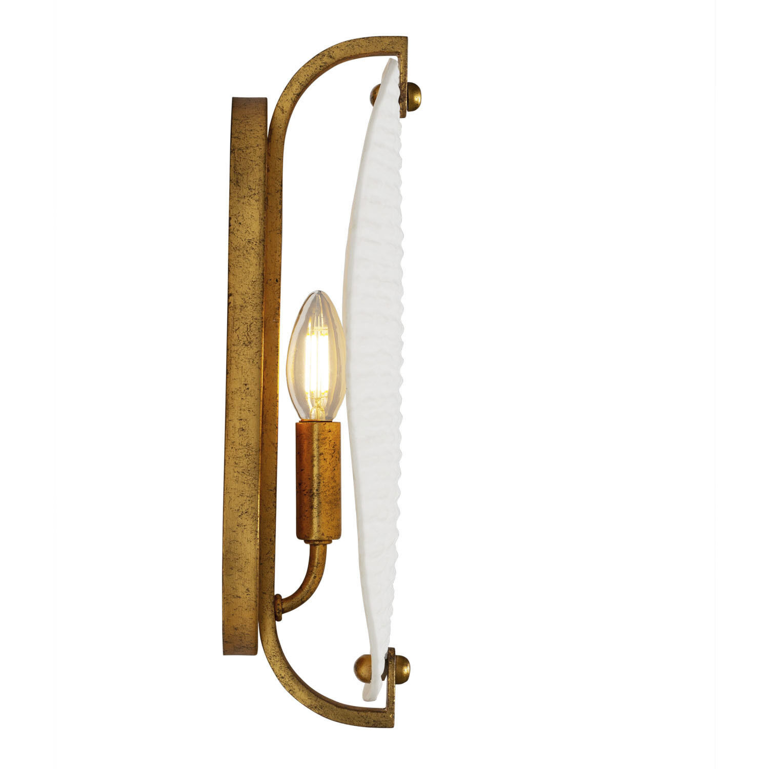 Aliform Wall Sconce Wall Light in Oxidized Gold Leaf