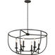 Newhall 6 Light 28 inch Black Iron Pendant Ceiling Light