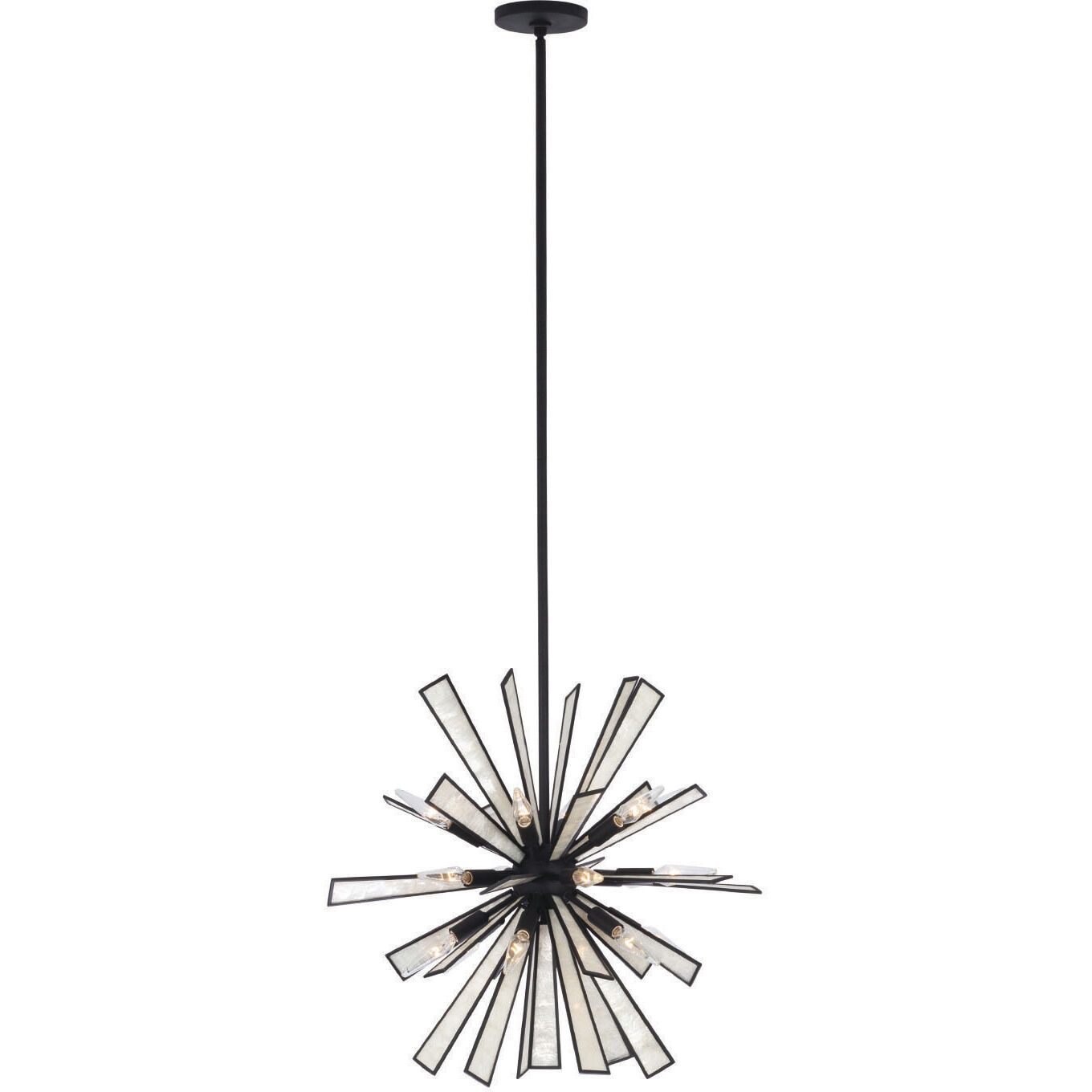 Radiance 18 Light 26 inch Matte Black Pendant Ceiling Light