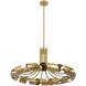 Ribbon 12 Light 36 inch Bright Gold Leaf Pendant Ceiling Light