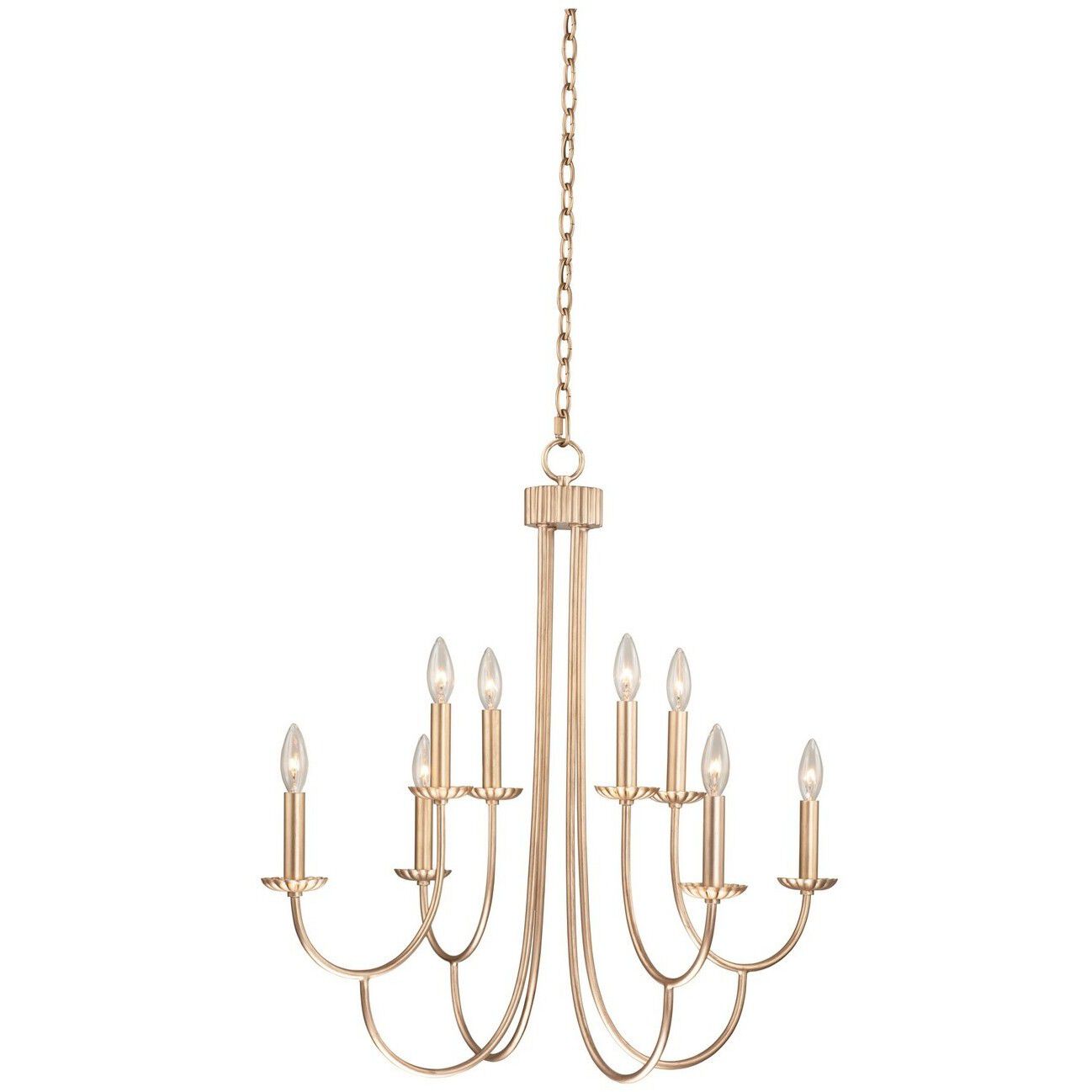 Kiera 8 Light 30 inch Modern Gold Chandelier Ceiling Light