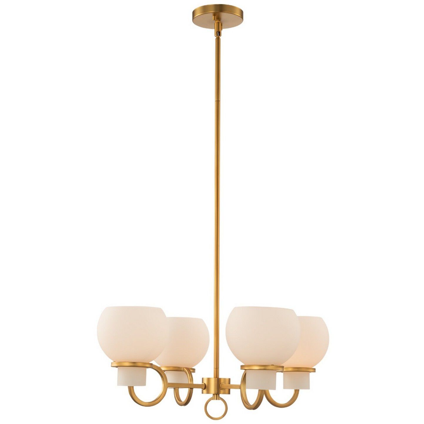 Ascher 4 Light 22 inch Winter Brass Chandelier Ceiling Light