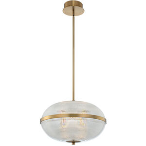 Portland LED 16 inch Winter Brass Pendant Ceiling Light