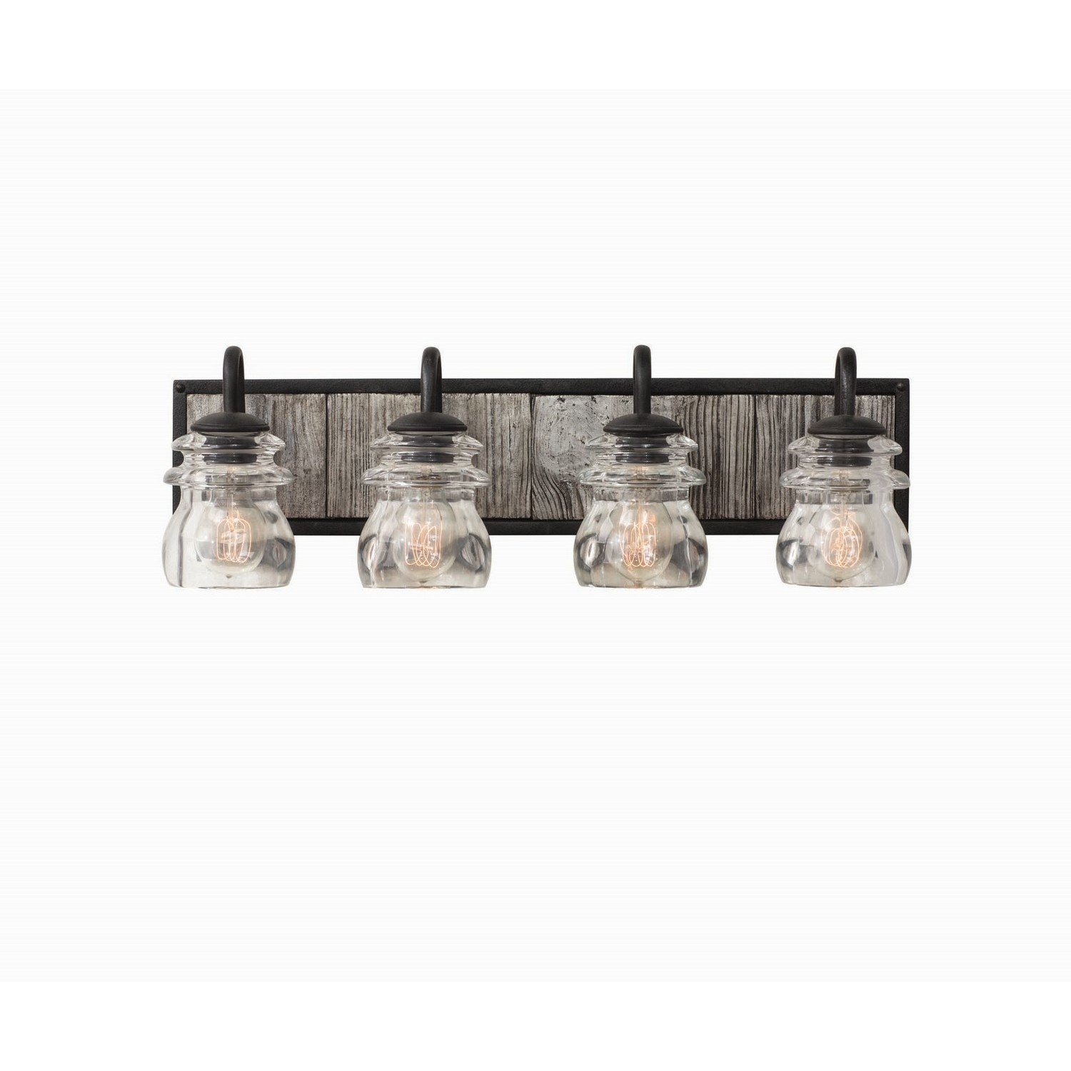 Bainbridge 4 Light 26 inch Black Iron Bath Vanity Light Wall Light