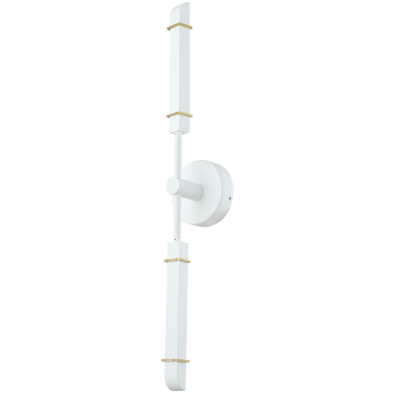 Concorde Wall Sconce Wall Light in Satin Brass And Matte White