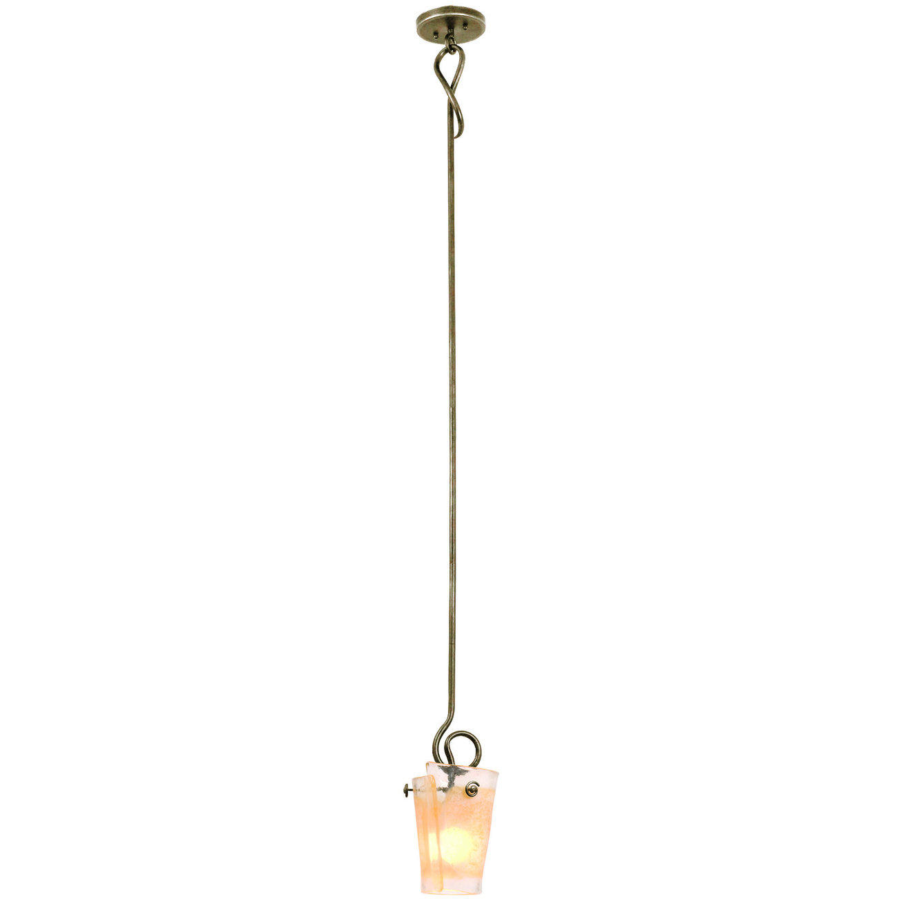 Tribecca 1 Light 7 inch Antique Copper Mini Pendant Ceiling Light in Frost (FROST)