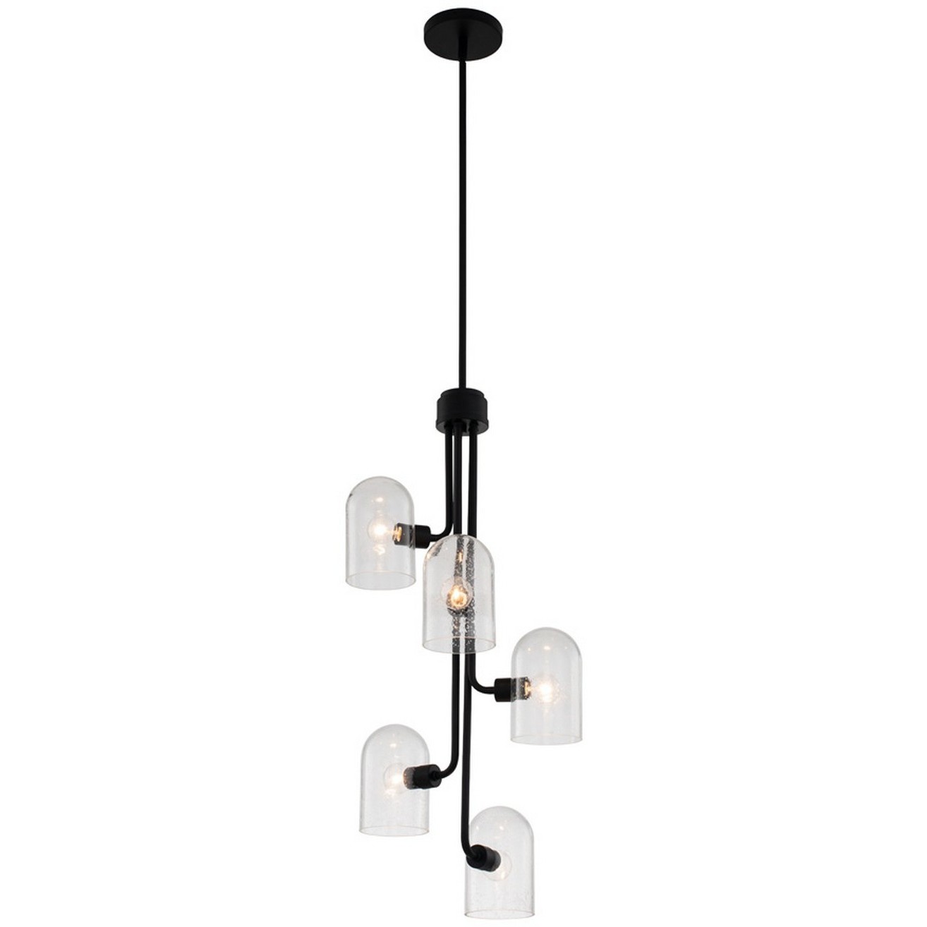 Cupola 5 Light 15 inch Matte Black Foyer Pendant Ceiling Light