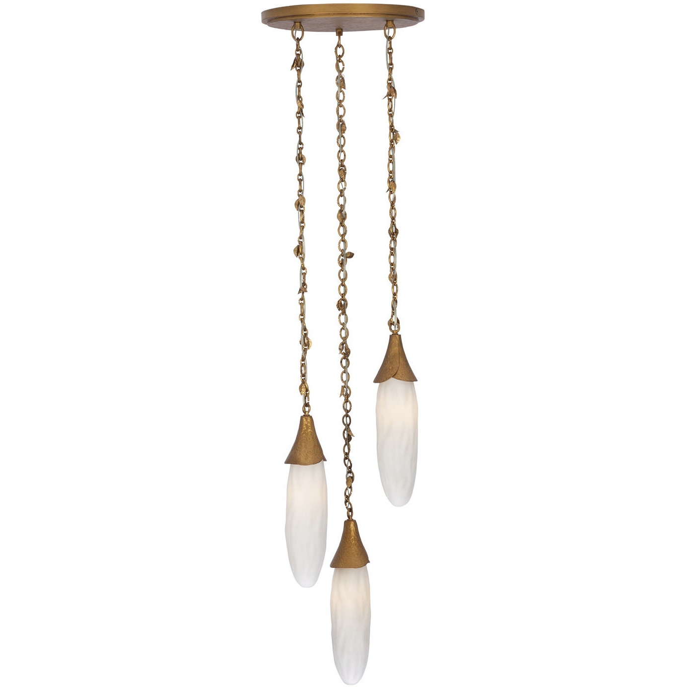Bougainvillea 3 Light 14 inch Warm Gold Pendant Ceiling Light
