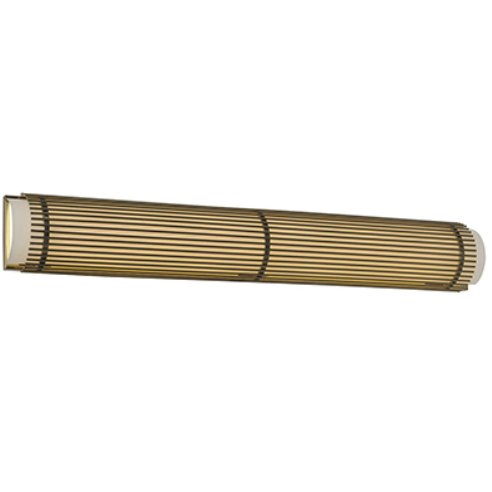 Edgewater LED 34 inch Vintage Brass Bath Vanity Light Wall Light