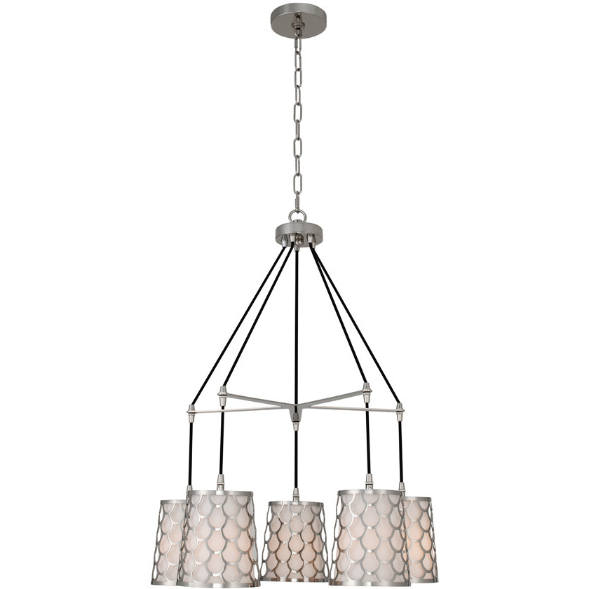 Ariel 5 Light 24 inch Polished Nickel Pendant Ceiling Light