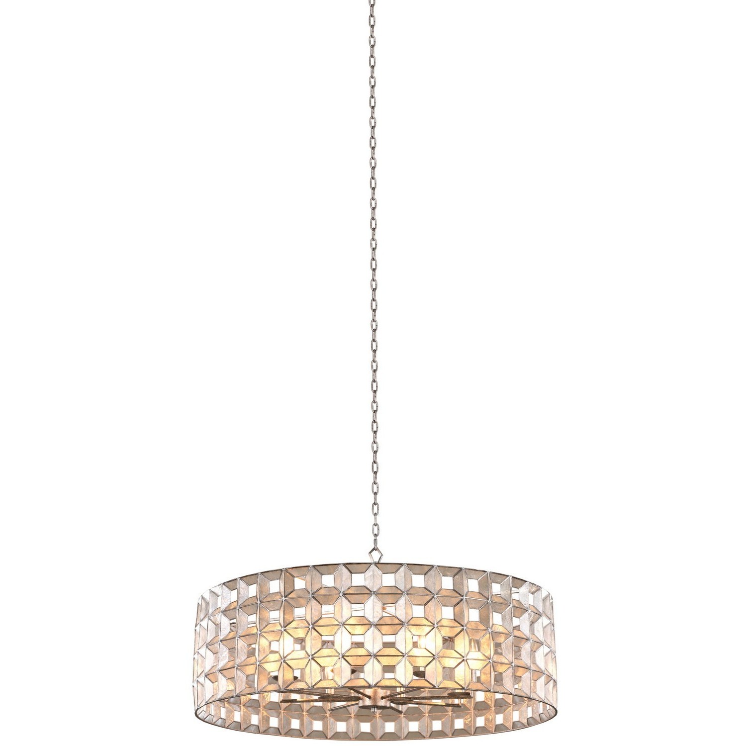 Prado 8 Light 34 inch Oxidized Silver Leaf Pendant Chandelier Ceiling Light