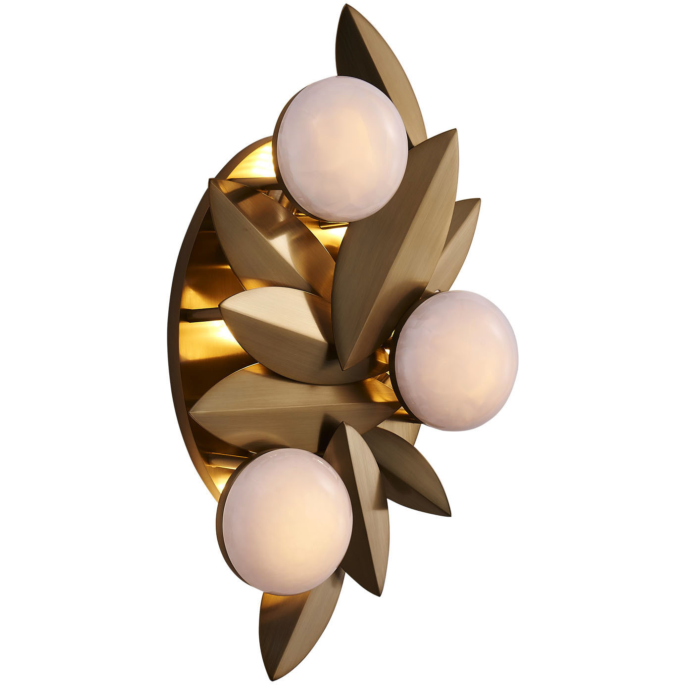Blush 9 inch Winter Brass Wall Sconce Wall Light