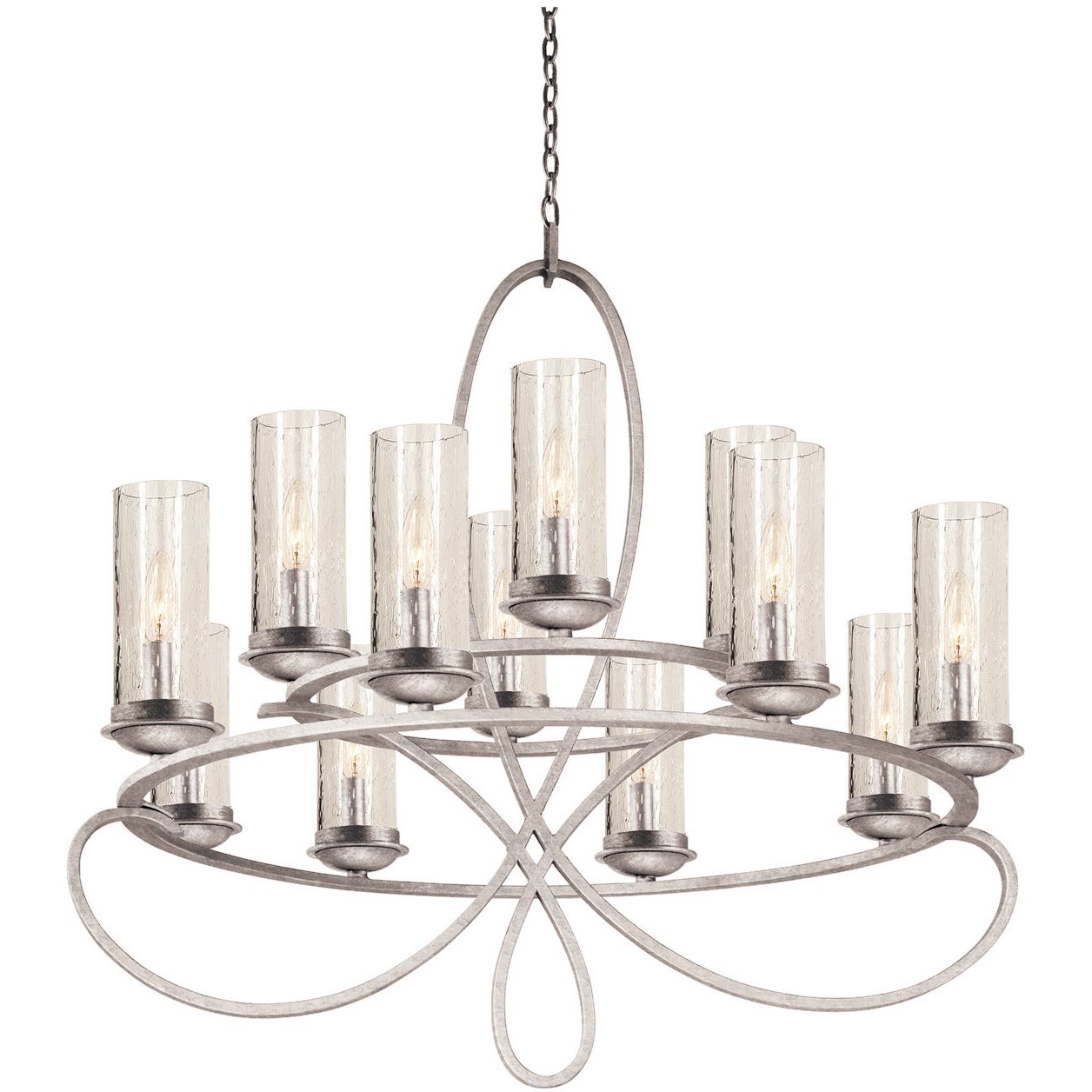 Kalco 2675PS/1100 Grayson 12 Light 32 inch Pearl Silver Chandelier