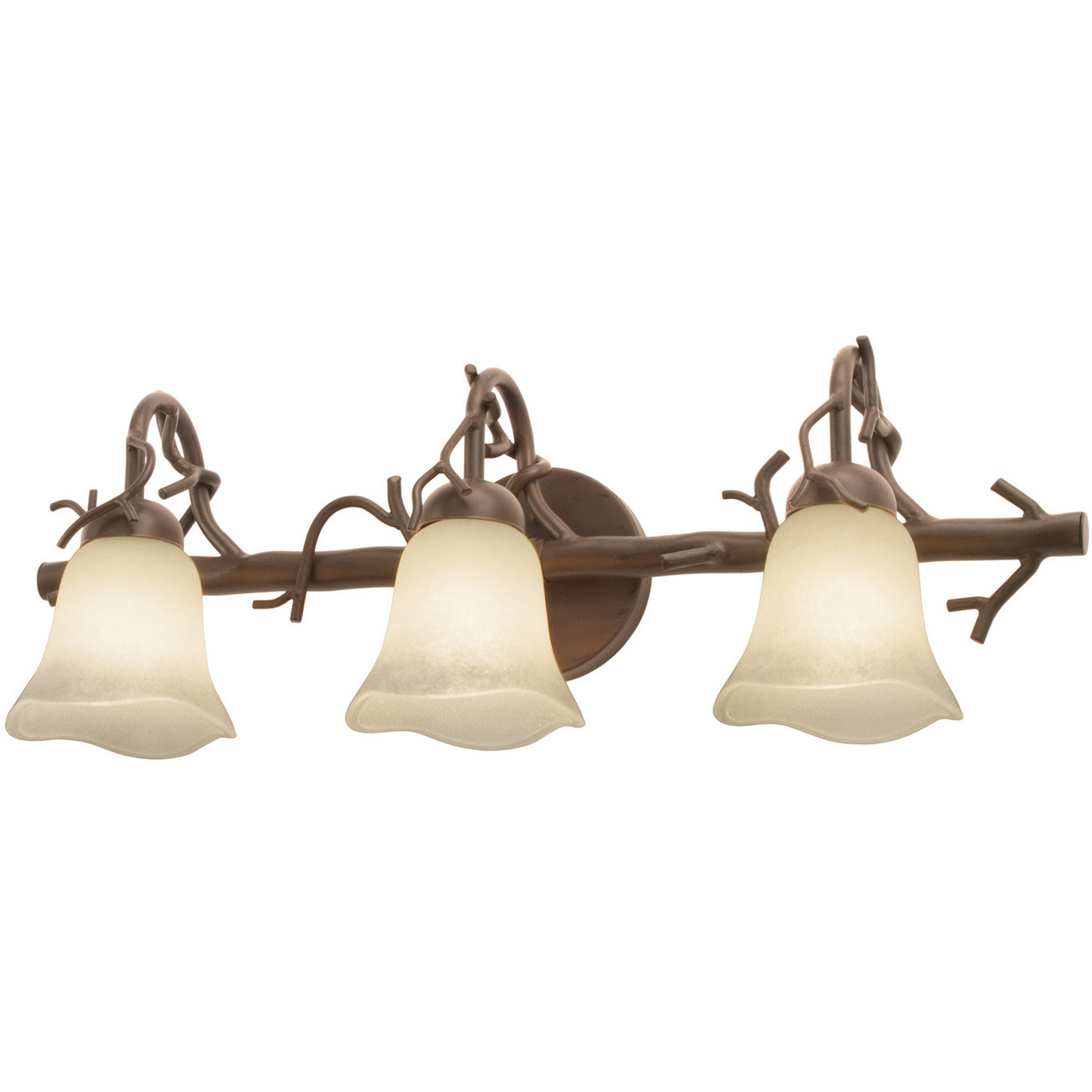 Vine 3 Light 27 inch Bark Bath Light Wall Light in Ecru (1209)
