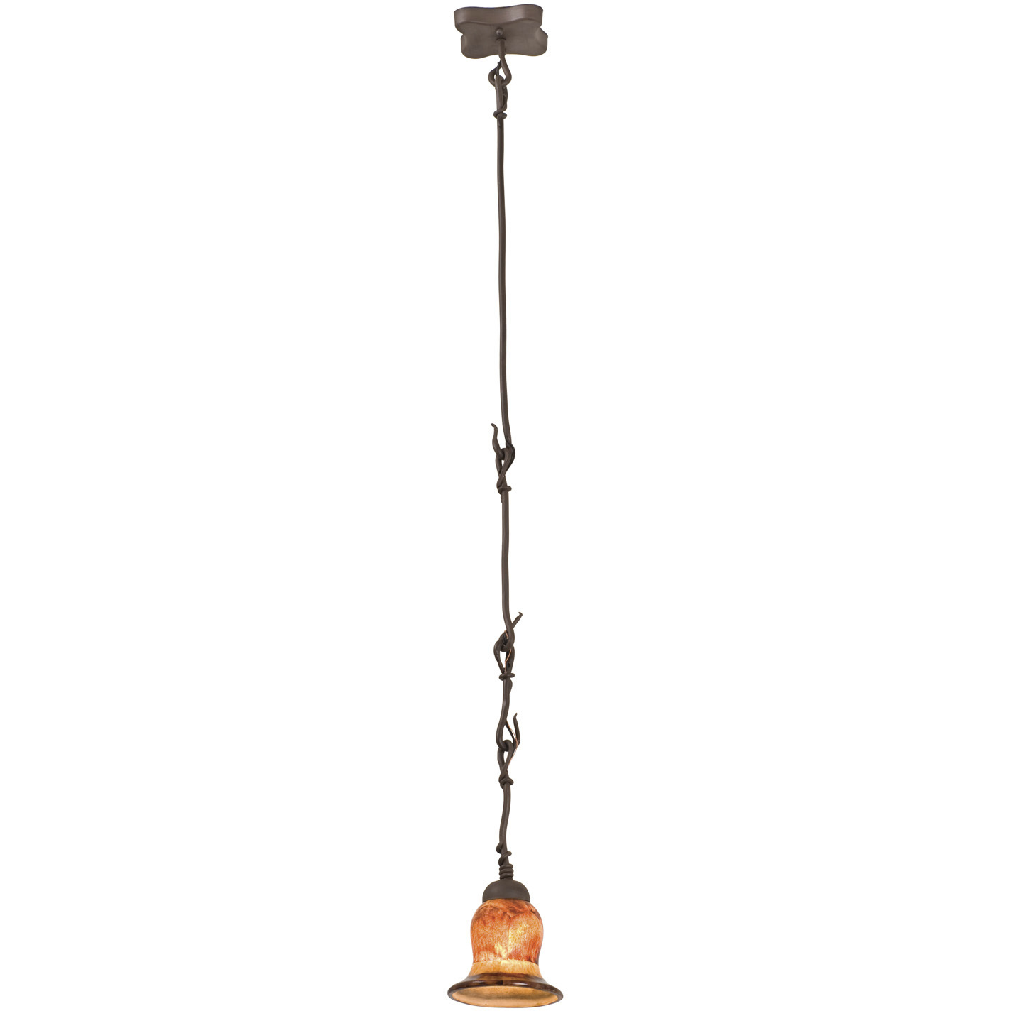 Kalco 1821BA 1209 Vine 1 Light 5.5 inch Bark Mini Pendant Ceiling Light