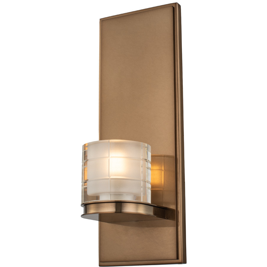 Kalco 512421LB Library LED 4 inch Library Brass Wall Sconce Wall