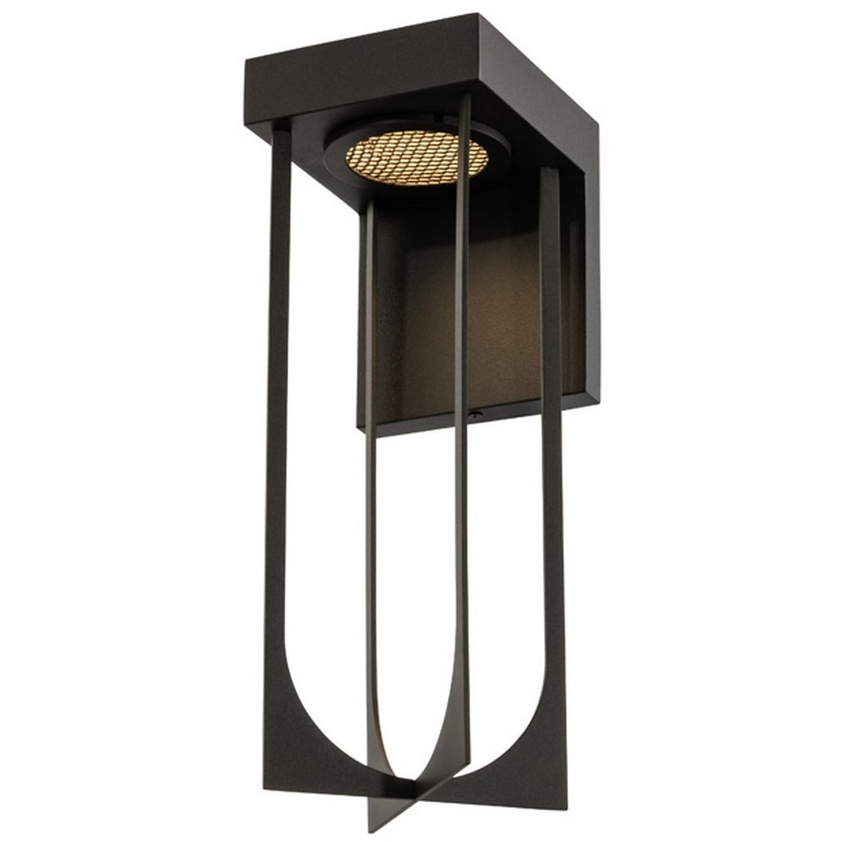 Optika Outdoor LED 14 inch Matte Black Outdoor Wall Sconce
