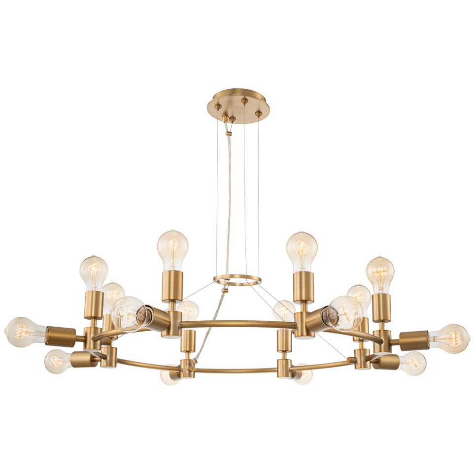 Union 16 Light 32 inch Winter Brass Chandelier Ceiling Light