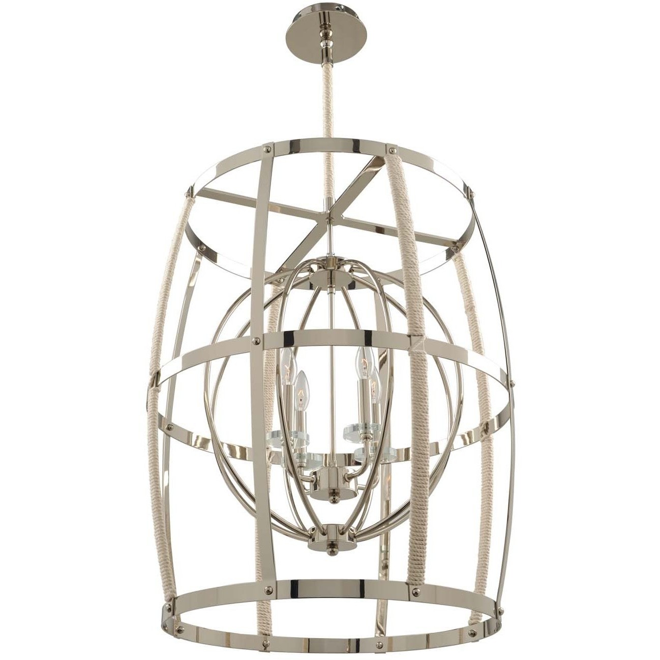 Bradbury 4 Light 24 inch Polished Nickel Pendant Ceiling Light