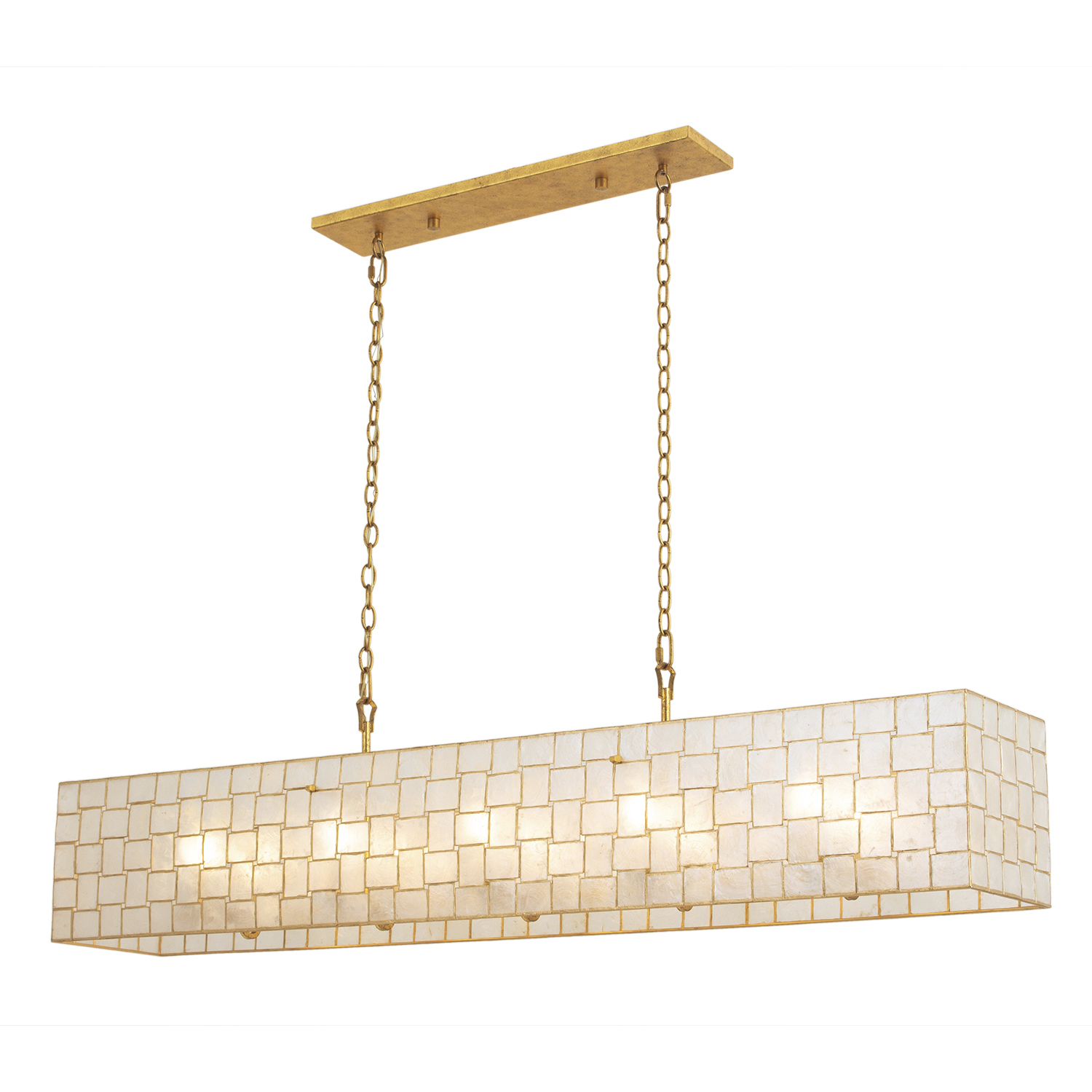Roxy 10 Light 10 inch Oxidized Gold Leaf Linear Pendant Ceiling Light
