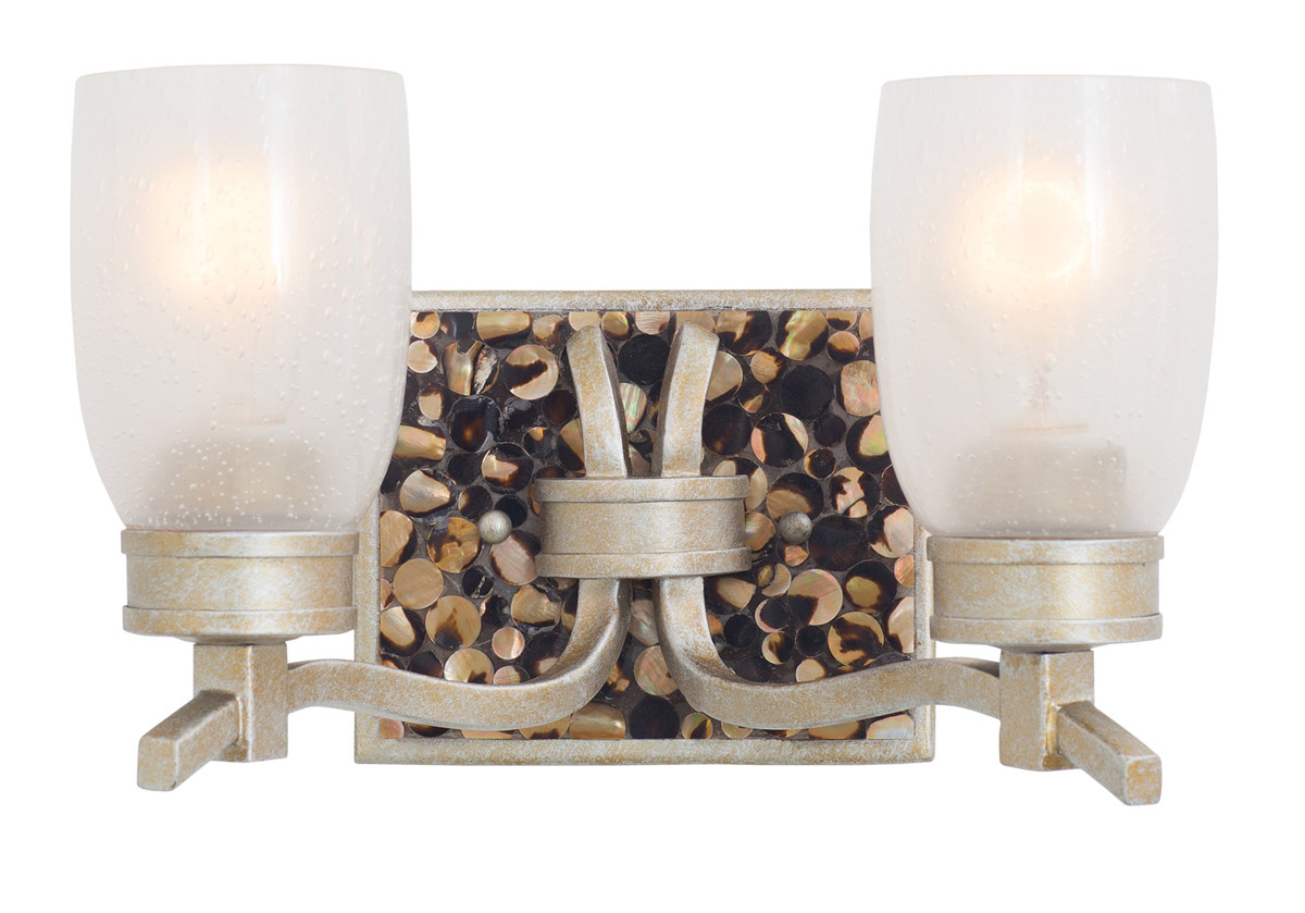 Largo 2 Light 12.25 inch Tarnished Silver Bath Vanity Wall Light