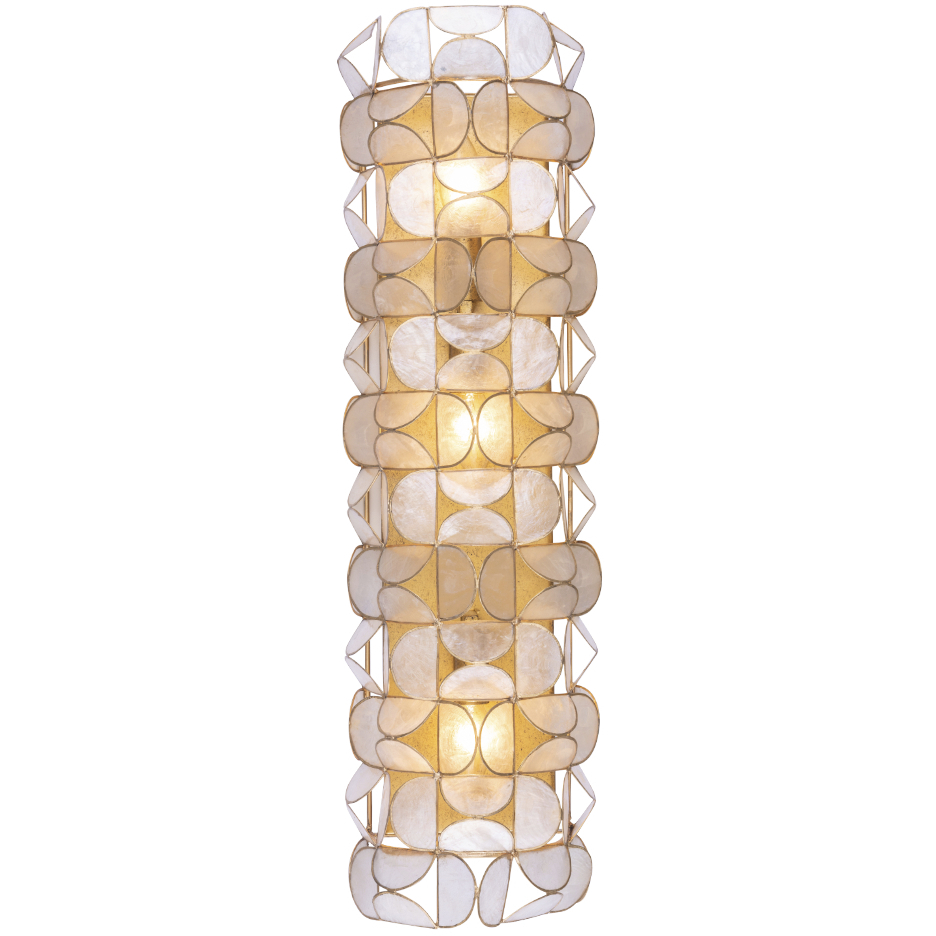 Crescent Wall Sconce Wall Light in Oxidized Gold Leaf