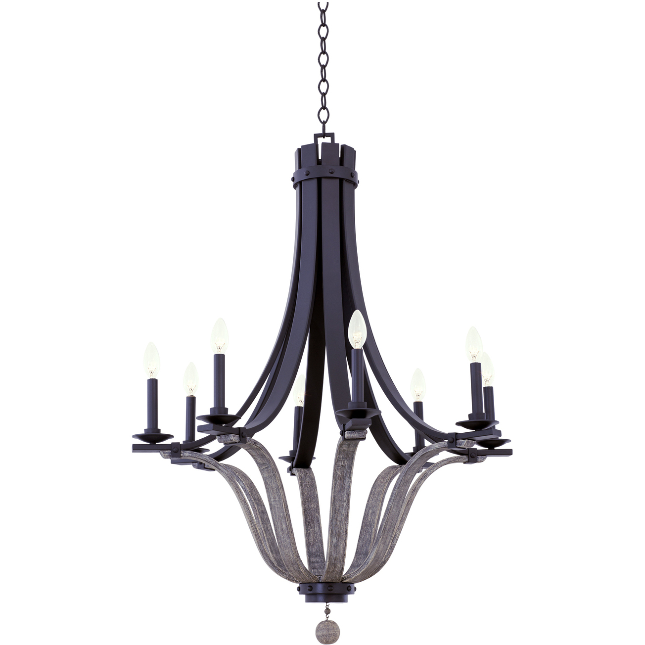 Lansing 8 Light 32 inch Satin Bronze Chandelier Ceiling Light