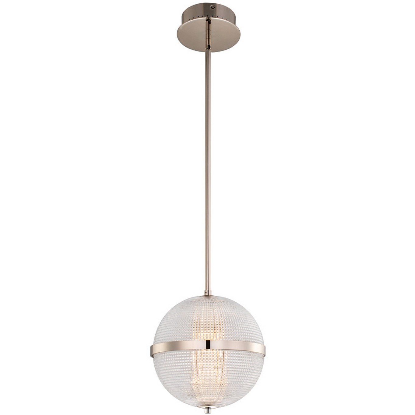 Portland LED 10 inch Polished Nickel Mini Pendant Ceiling Light