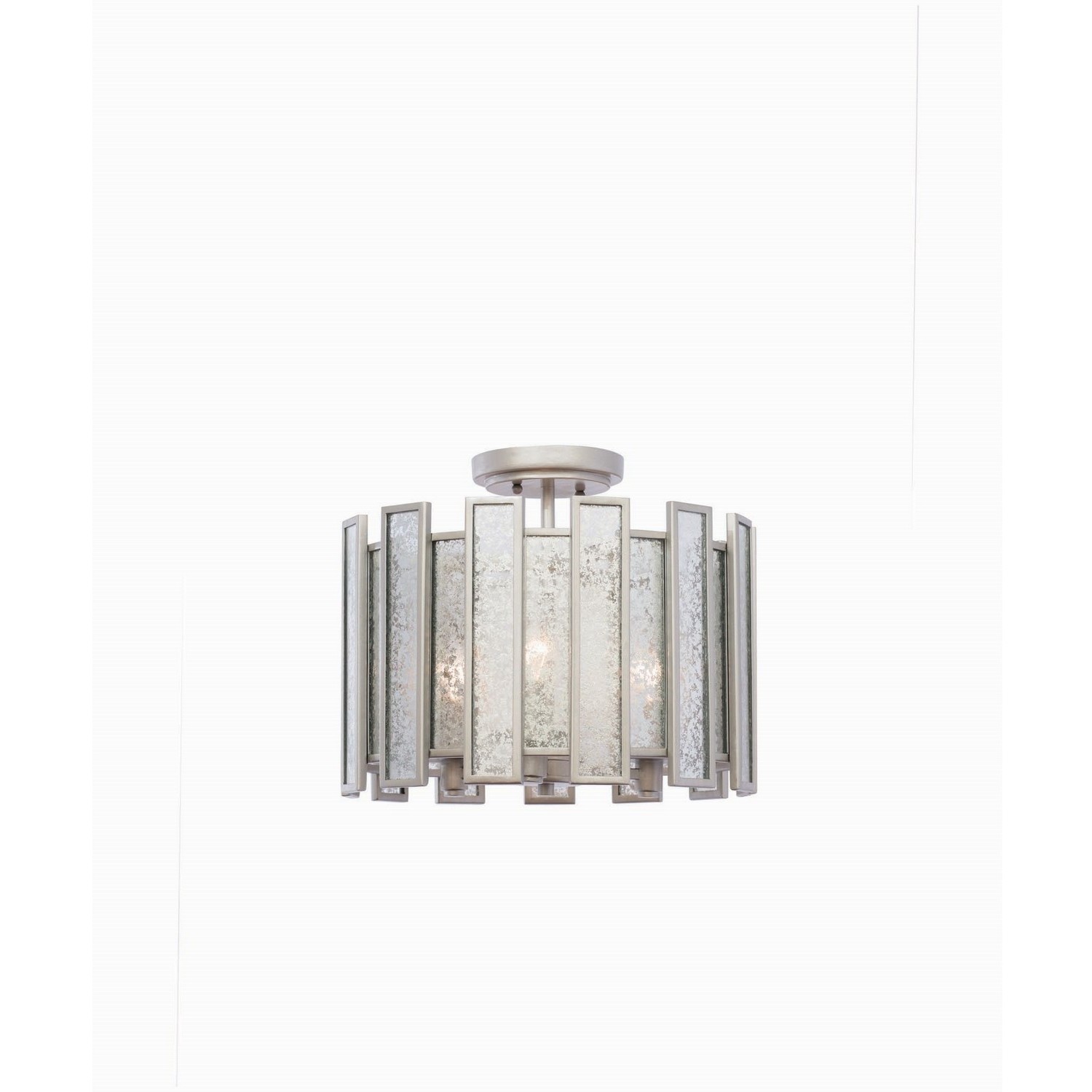 Palisade 3 Light 15 inch Tarnished Silver Semi Flush Mount Ceiling Light