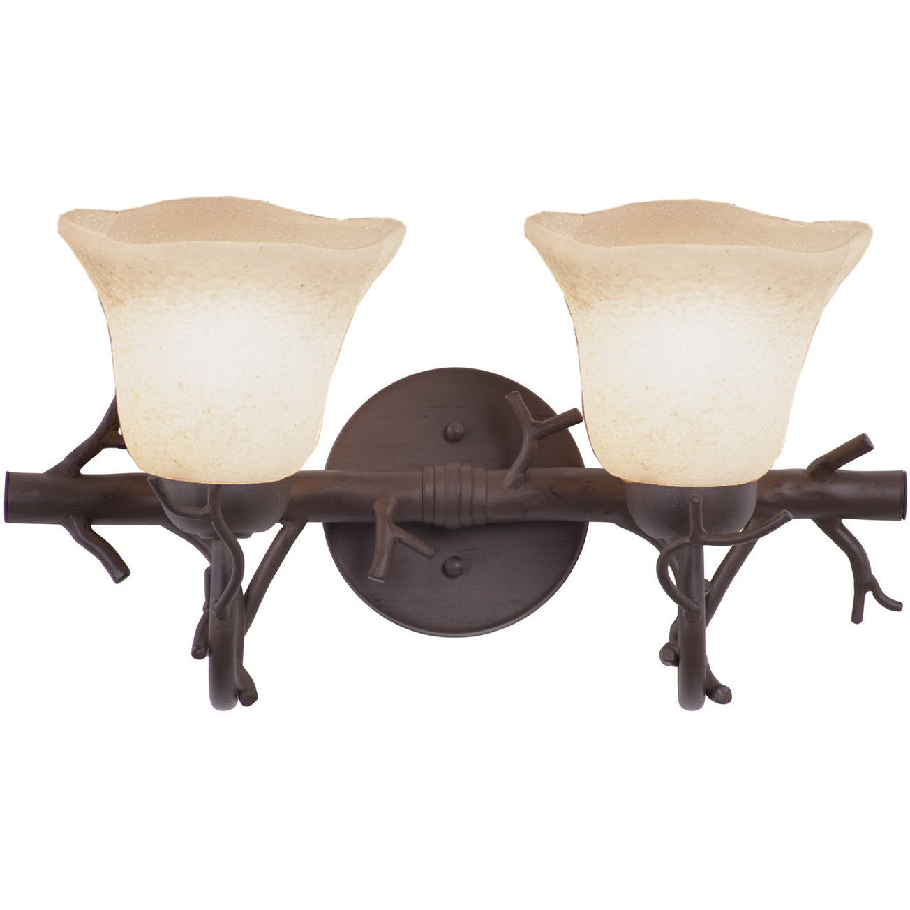 Vine 2 Light 18 inch Bark Bath Light Wall Light in Penshell (PS01)
