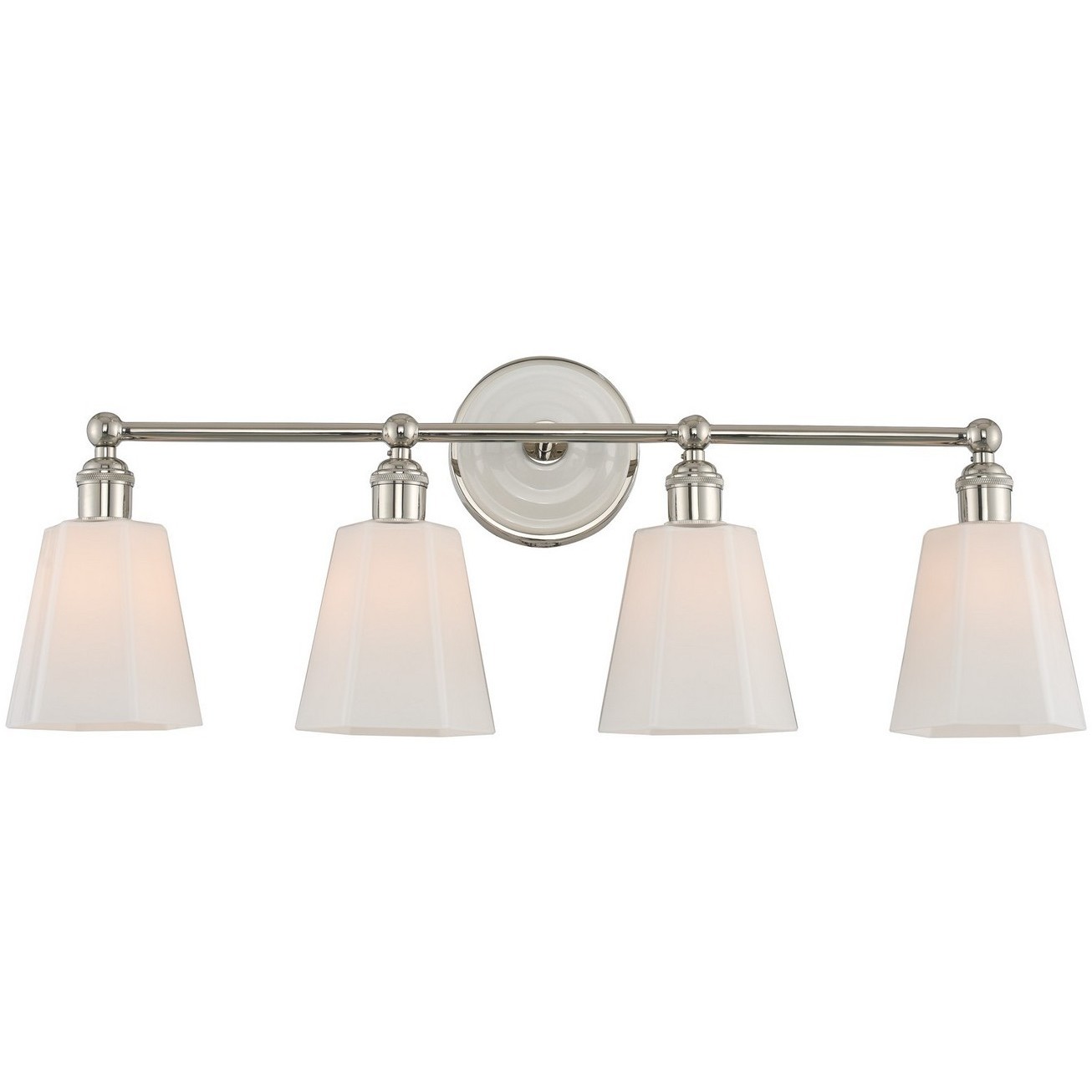 Greenwich 4 Light 28 inch Polished Nickel Bath Vanity Light Wall Light