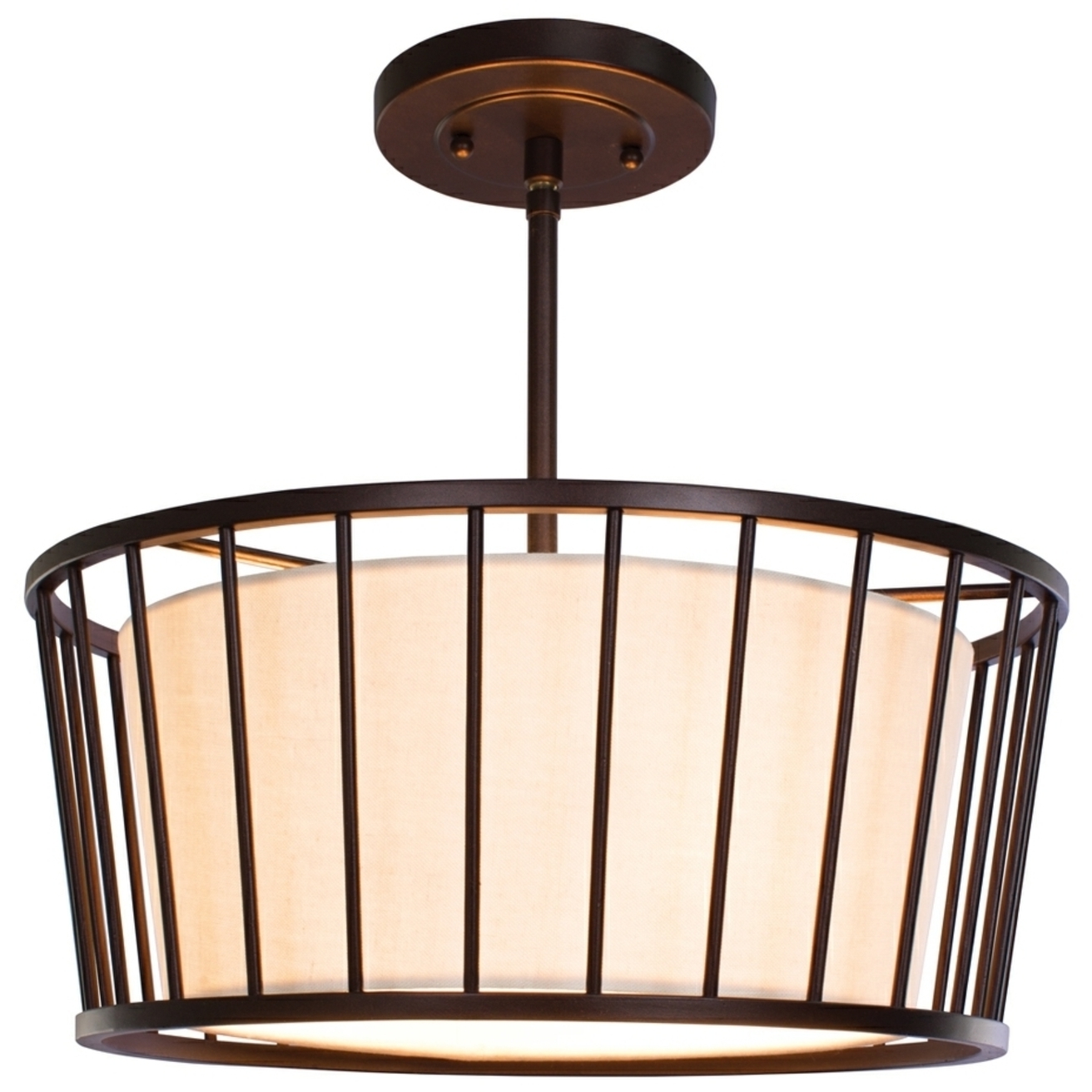 Pacifica 3 Light 16 inch Bronze Convertible Pendant Ceiling Light