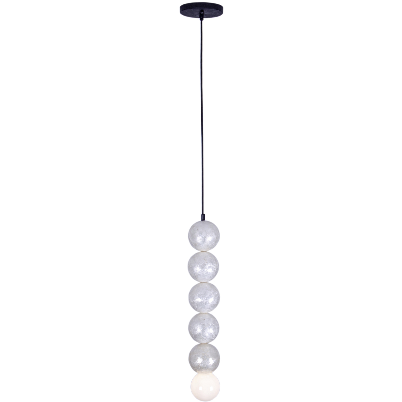 Pearls 1 Light 5 inch Matte Black Pendant Ceiling Light