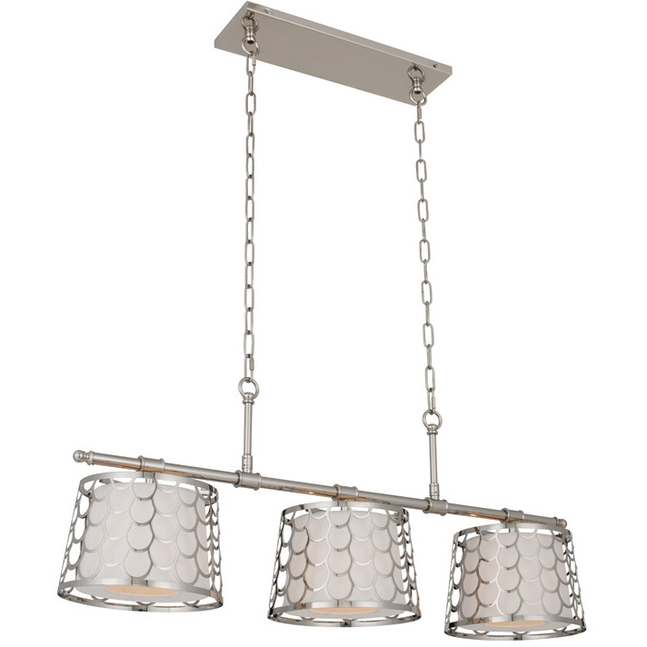 Ariel 3 Light 39 inch Polished Nickel Island Light Ceiling Light
