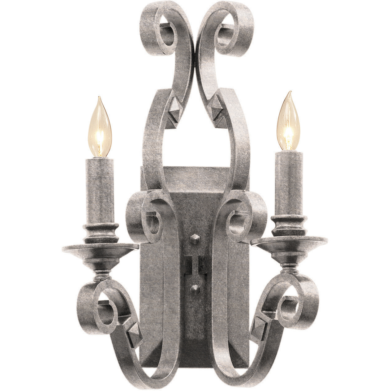 Ibiza 2 Light 16 inch Pearl Silver Wall Sconce Wall Light