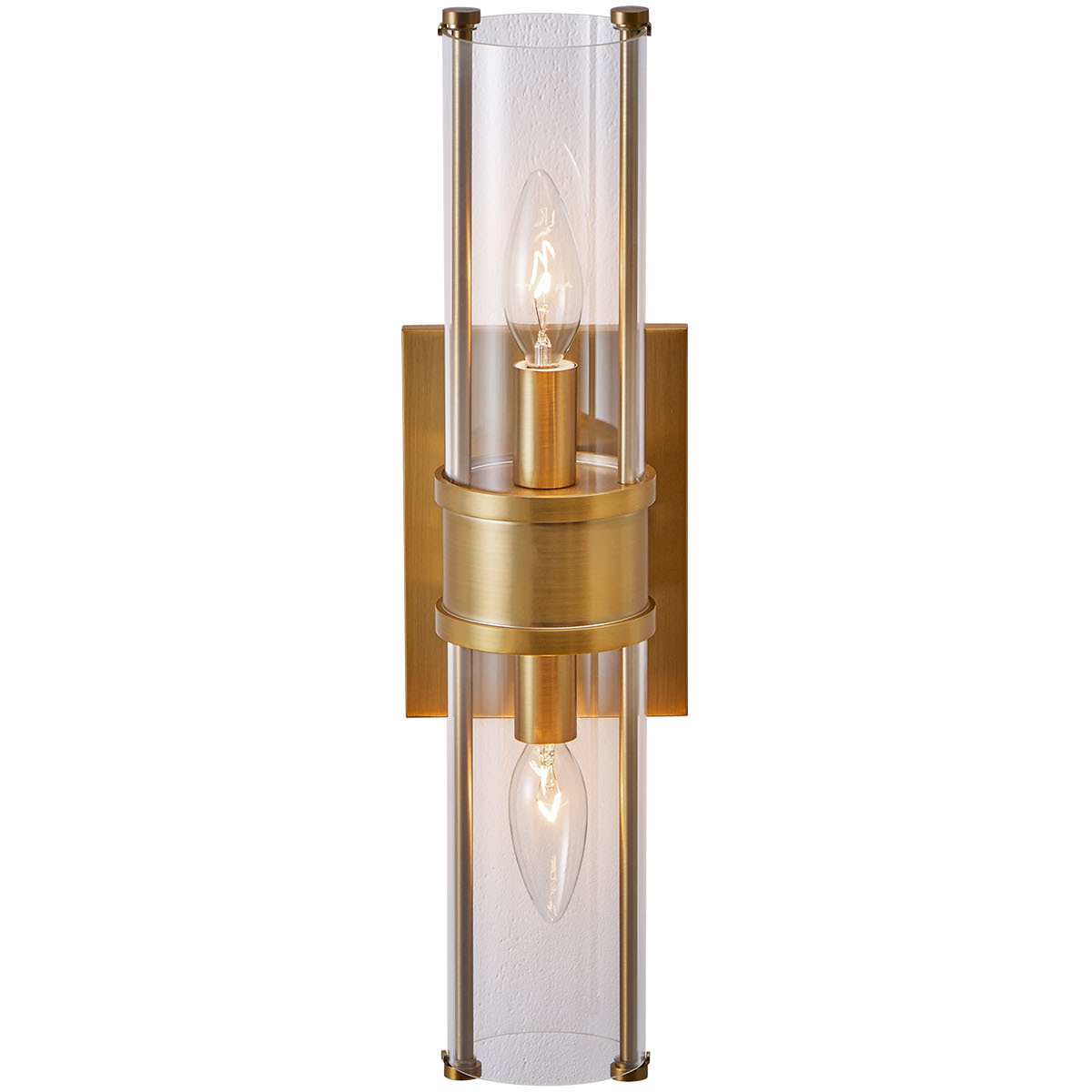 Duet 2 Light 4 inch Vintage Brass Wall Sconce Wall Light