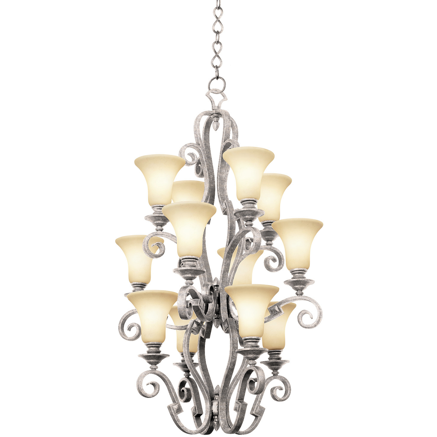 Kalco 4039PS/1209 12 Light 29 inch Pearl Silver Foyer Light