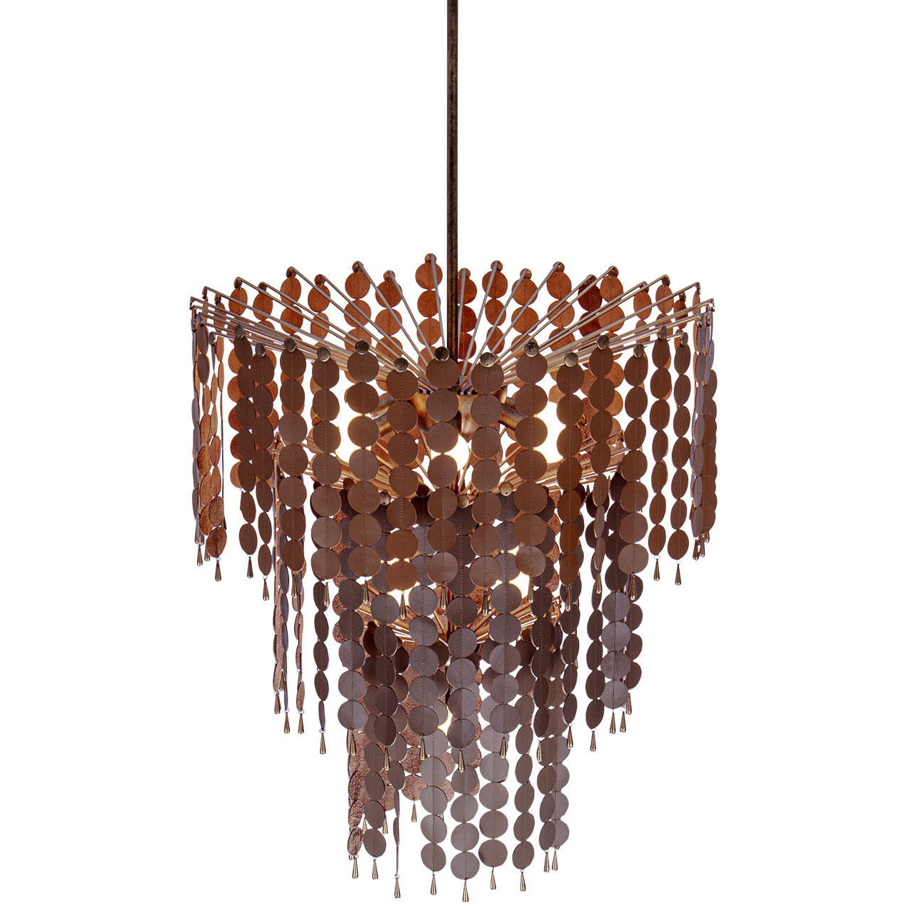 Pelt 11 Light 27 inch Pearlized Antique Brass Chandelier Ceiling Light